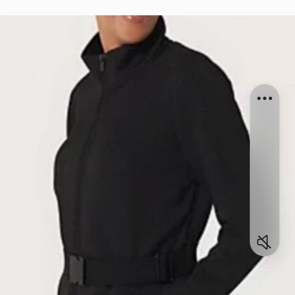 New Zuda Belted Scuba Knit Zip Front Jacket